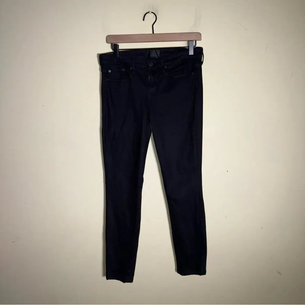 VINCE Dylan Black classic denim skinny jeans 28 - Picture 5 of 7